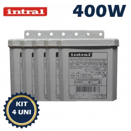 REATOR INTRAL PARA LÂMPADA VAPOR METÁLICO   400W 220V(USO INTERNO) 01208 KIT4