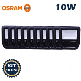 REFLETOR HOLOFOTE LED SMD LEDVANCE OSRAM      10W 3000K(BRANCO QUENTE)BIVOLT IP65 FLOODLIGHT KIT10