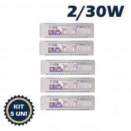 REATOR ELETRÔNICO P/LÂMPADA FLUORESCENTE 2X30W BIVOLT KIT5