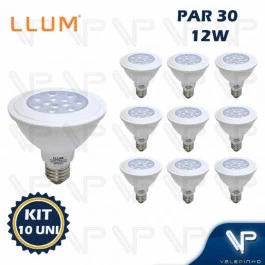 LÂMPADA LED PAR30 12W 6500K(BRANCO FRIO)E27 BIVOLT KIT10