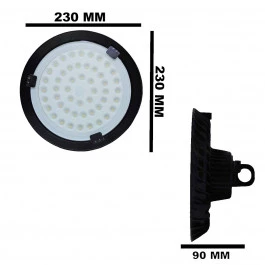 LUMINÁRIA LED SMD UFO HIGH BAY GALPÃO INDUSTRIAL 100W BIVOLT 6500K(BRANCO FRIO)