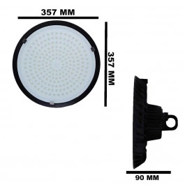 LUMINÁRIA LED SMD UFO HIGH BAY GALPÃO INDUSTRIAL 200W BIVOLT 6500K(BRANCO FRIO)