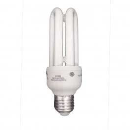LÂMPADA COMPACTA FLUORESCENTE 3U GE 15W 127V 6500K(BRANCO FRIO)E27