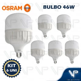 LÂMPADA LED BULBO OSRAM 46W 6500K(BRANCO FRIO)E27 BIVOLT ALTA POTENCIA KIT6