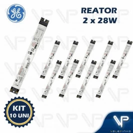 REATOR ELETRÔNICO GE P/LÂMPADA FLUORESCENTE 2x28W ELB228S KIT10