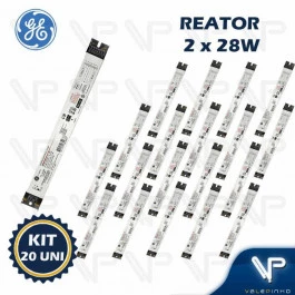 REATOR ELETRÔNICO GE P/LÂMPADA FLUORESCENTE 2x28W ELB228S KIT20