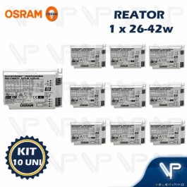 REATOR ELETRÔNICO OSRAM P/LÂMPADA COMPACTA 1x26W 36W 42Wx220V QTP-M KIT10