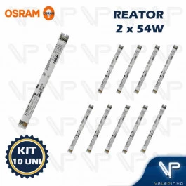 REATOR ELETRÔNICO OSRAM P/LÂMPADA FLUORESCENTE 2x54w 58Wx220V QT-FIT5/8 KIT10