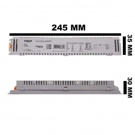 REATOR ELETRÔNICO P/LÂMPADA FLUORESCENTE 1X14W 25W 28W MULTIVOLT