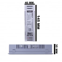 REATOR ELETRÔNICO P/LÂMPADA FLUORESCENTE 1X28W 220V