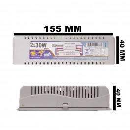 REATOR ELETRÔNICO P/LÂMPADA FLUORESCENTE 2X30W BIVOLT