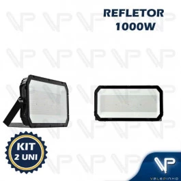 REFLETOR HOLOFOTE LED SMD 1000W 6500K(BRANCO FRIO)BIVOLT IP66 ECO KIT2