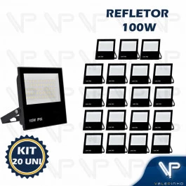 REFLETOR HOLOFOTE LED SMD   100W 6500K(BRANCO FRIO)BIVOLT IP66 KIT20