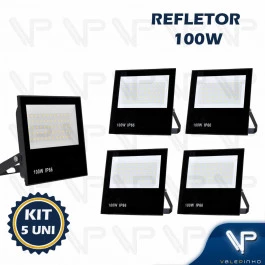REFLETOR HOLOFOTE LED SMD   100W 6500K(BRANCO FRIO)BIVOLT IP66 KIT5