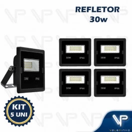 REFLETOR HOLOFOTE LED SMD     30W 6500K(BRANCO FRIO)BIVOLT IP66 KIT5