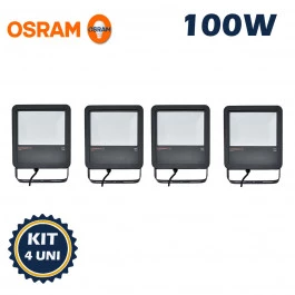 REFLETOR HOLOFOTE LED SMD LEDVANCE OSRAM    100W 5000K(BRANCO LUZ DO DIA)BIVOLT IP65 FLOODLIGHT KIT4