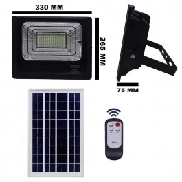 REFLETOR HOLOFOTE LED SOLAR SMD 100W 3000K(BRANCO QUENTE)C/ PLACA