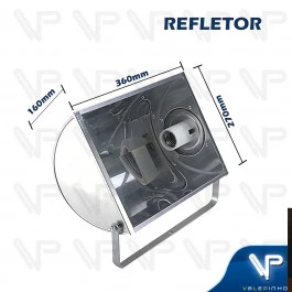PROJETOR EM ALUMINIO PARA LAMPADA METALICA 250W/400W E40
