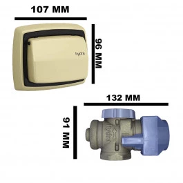 VÁLVULA DE DESCARGA DECA HYDRA MAX BEGE 1.1/2" (50mm) 2550E112