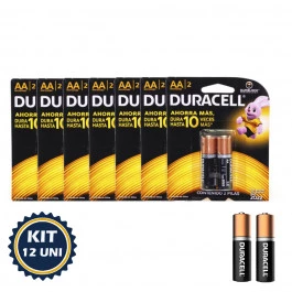 PILHA DURACELL ALCALINA PEQUENA AA COM 24 UNIDADES