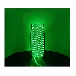 MANGUEIRA LED CHATA 2 FIOS VERDE 127V 100 METROS