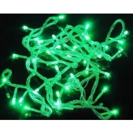 PISCA 100 LÂMPADAS LED VERDE 8 FUNÇÕES 127V FIO TRANSPARENTE 10M