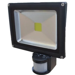 REFLETOR HOLOFOTE LED SMD   30W 6500K(BRANCO FRIO)BIVOLT COM SENSOR 
