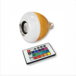 LÂMPADA LED BULBO 6W BIVOLT RGB MUSICAL E27 