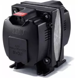 AUTOTRANSFORMADOR TRIPOLAR SLIM PREMIUM FORCE LINE 2000VA  BIVOLT 120V/220V PRETO