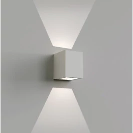 BALIZADOR LED SOBREPOR DE PAREDE QUADRADO 2FACHOS 3W 2700K(BRANCO QUENTE)BIVOLT