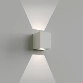 BALIZADOR SOBREPOR DE PAREDE LED QUADRADO COM 2 FACHO 3W 2700K(BRANCO QUENTE) BIVOLT