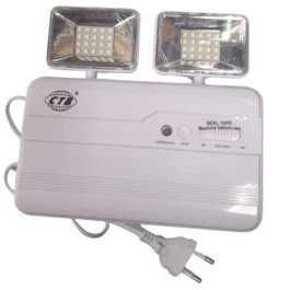 BLOCO DE ILUMINAÇÃO DE EMÊRGENCIA AUTÔNOMO 2 FÁROIS 20W 40 LEDS 6500K(BRANCO FRIO)BIVOLT
