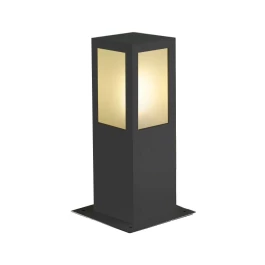 POSTE BALIZADOR 30CM EM ALUMINIO PRETO PARA LAMPADA 100W E27