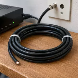 CABO COAXIAL 75 OHMS PRETO CORTE 3 METROS