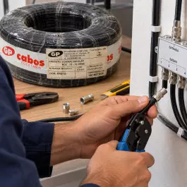 CABO COAXIAL CELULAR RGC 75 OHMS GP CABOS PRETO 100 METROS