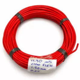 CABO FLEXÍVEL 1,5MM VERMELHO 450/750V CORTE 11,90 METROS