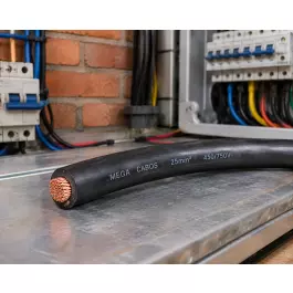CABO FLEXÍVEL 25MM² PRETO 450/750V CORTE 1 METRO