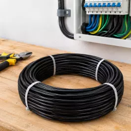 CABO FLEXÍVEL 2,50MM² PRETO ELÉTRICO CORTE 44 METROS