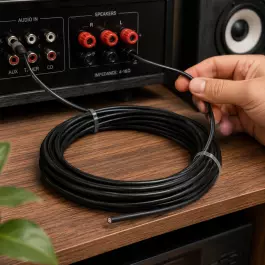 CABO STEREO PHILIPS 2X0,20MM² PRETO CORTE 6 METROS