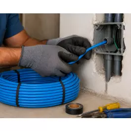 CABO SÓLIDO 10MM² AZUL 750V COBRE CORTE 100 METROS