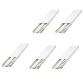 CANALETA DE PVC BRANCA 110X20X2000MM SEM FITA DUPLA FACE KIT5