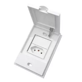 CONJUNTO 4X2 TOMADA 2P+T 10A COM TAMPA IP54 PARA ÁREAS ÚMIDAS E EXTERNA