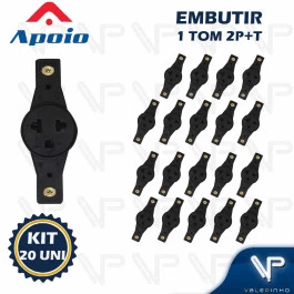 CONJUNTO EMBUTIR S/PLACA 4X2 TOMADA REDONDA 2P+T 20A KIT20