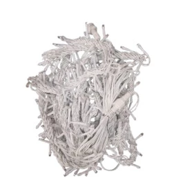 CORTINA 500 LÂMPADAS LED 3000K(BRANCO QUENTE)FIXO 220V FIO BRANCO 4M