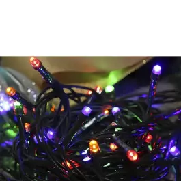 CORDÃO LUMINOSO 100LEDS PISCA NATAL ENFEITE DECORAÇÕES LUZES COLORIDO 220V