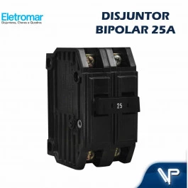 DISJUNTOR TERMOMAGNETICO NEMA 2 POLO BIPOLAR 25A 127/220V