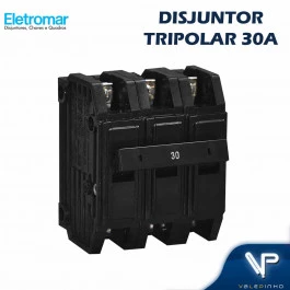 DISJUNTOR TERMOMAGNETICO NEMA 3 POLO 10KA TRIPOLAR 30A 127/220V