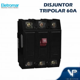 DISJUNTOR TERMOMAGNETICO NEMA 3 POLO 10KA TRIPOLAR 60A 127/220V