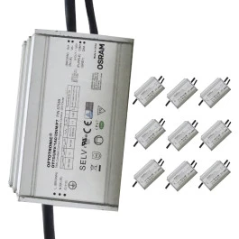 DRIVER FONTE LED DIMERIZAVEL OSRAM OPTOTRONIC 75W 54 A 108Vdc MULTITENSÃO IP67 KIT10