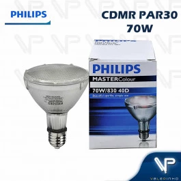 LÂMPADA VAPOR METÁLICO PHILIPS CDMR-PAR30-70W 40G 3000K(BRANCO QUENTE)E27